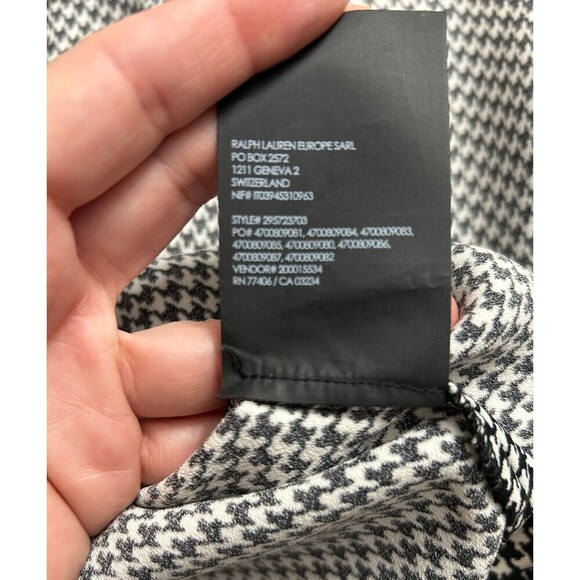 Club Monaco M Houndstooth Sleeveless Turtleneck Blouse Office Chic Minimalist - Picture 10 of 12